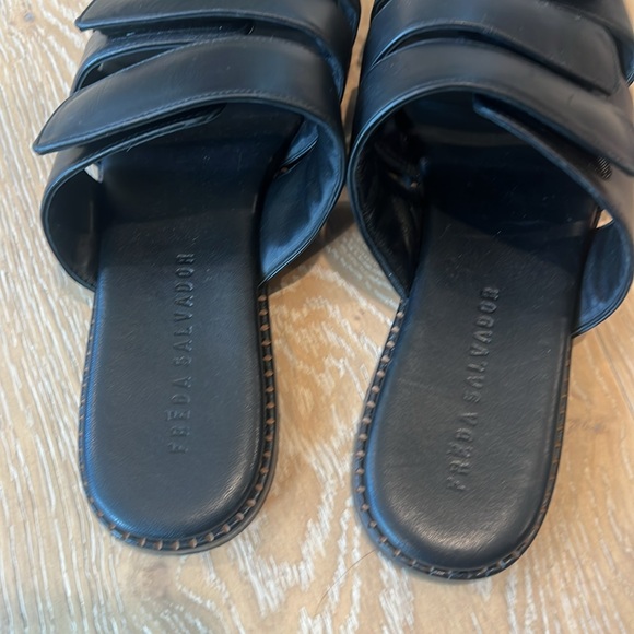 EUC Freda Salvador Velcro 3 strap leather sandals Sz 11 - Picture 4 of 5